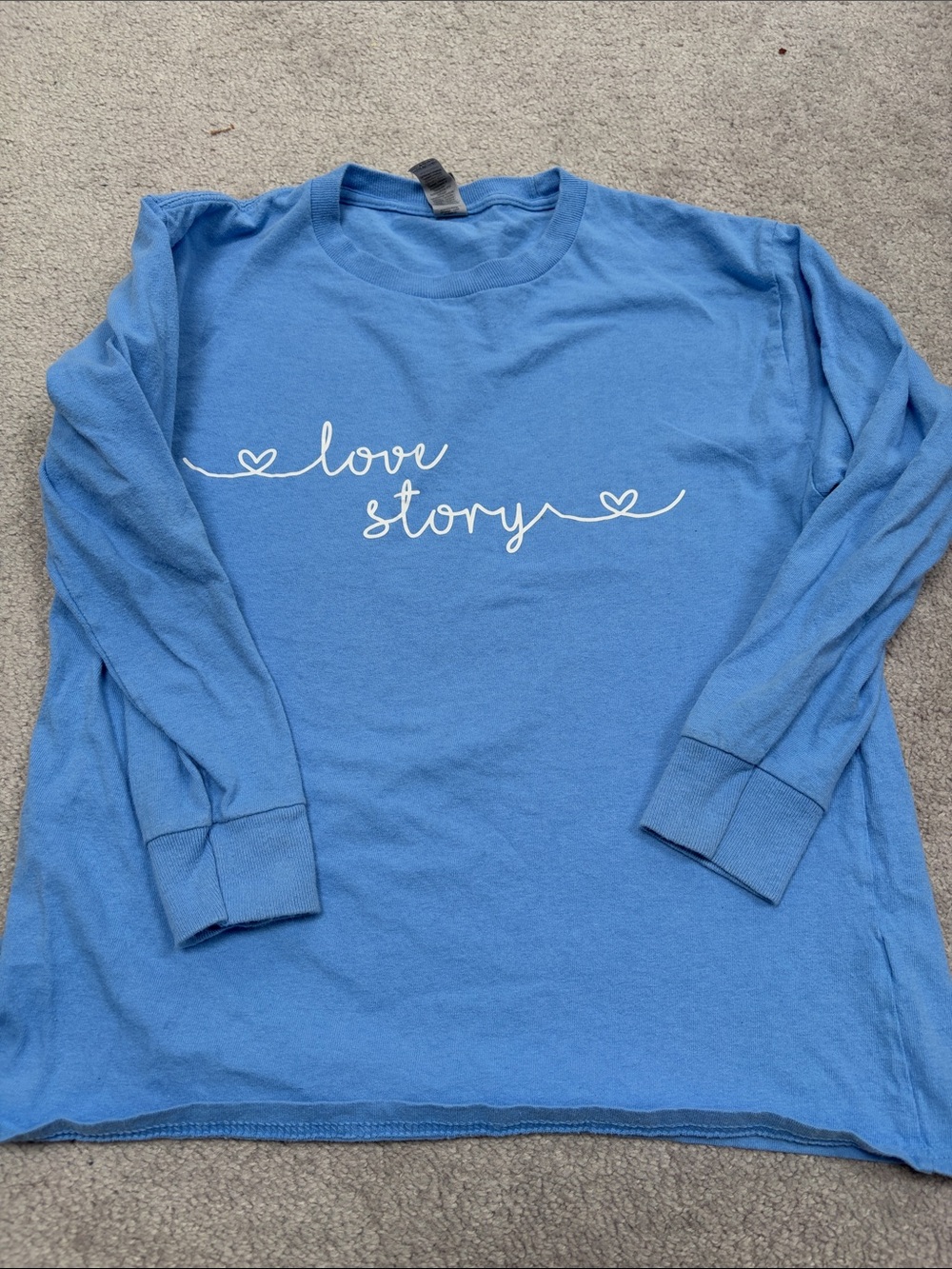 Love Story Taylor Swift Blue Long Sleeve Kids Top Size Medium